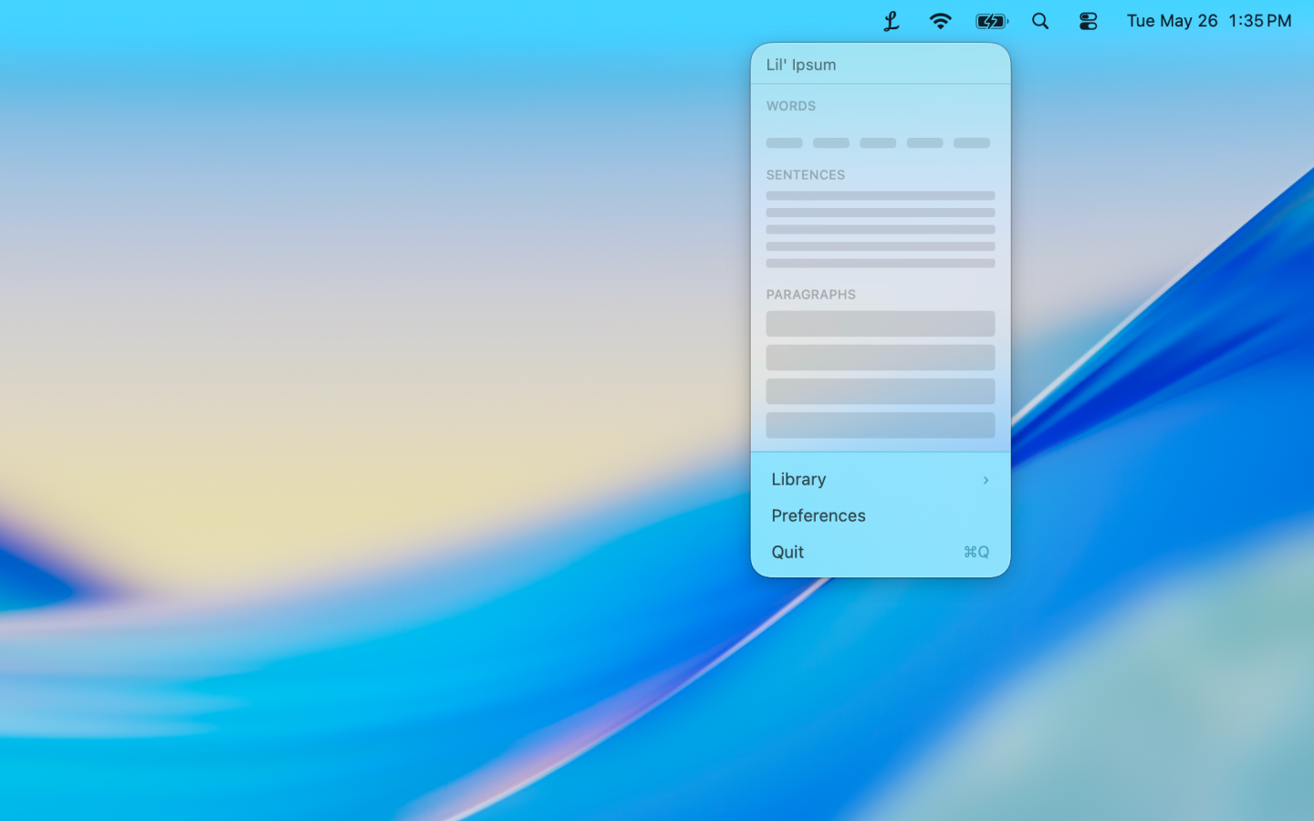 Lil' Ipsum default view